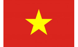 Drapeau Viet Nam - 15x10cm - Sticker/autocollant