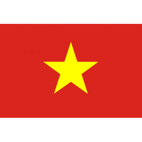 Drapeau Viet Nam - 15x10cm - Sticker/autocollant