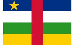 Drapeau République centrafricaine - 15x10cm - Sticker/autocollant