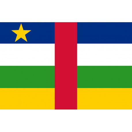 Drapeau République centrafricaine - 15x10cm - Sticker/autocollant