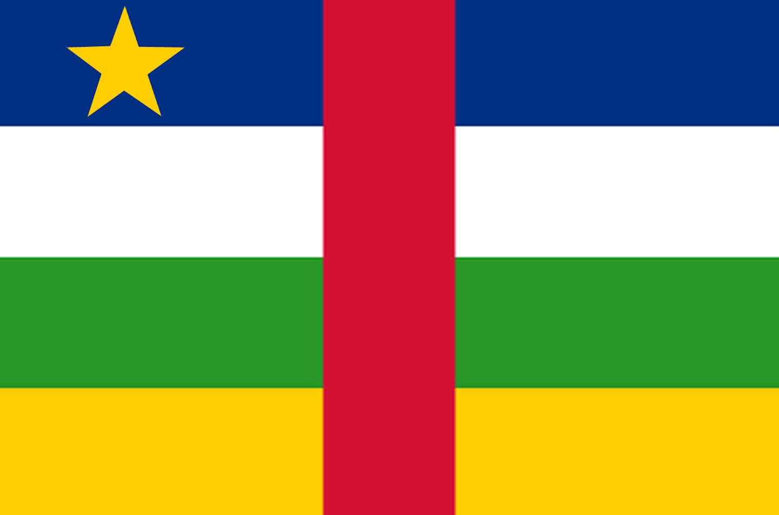 Drapeau République centrafricaine - 5x3,3cm - Sticker/autocollant