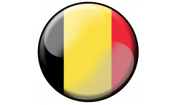 drapeau Belge rond - 15cm - Sticker/autocollant