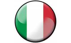 drapeau Italien rond - 10cm - Sticker/autocollant