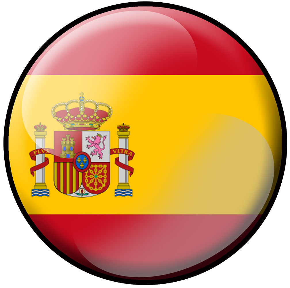 drapeau Espagne rond - 15cm - Sticker/autocollant