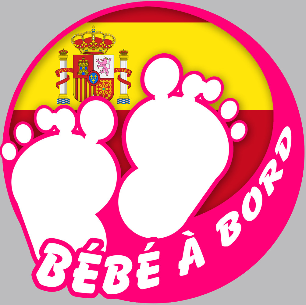 bébé à bord espagnole fille - 15cm - Sticker/autocollant