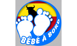 bébé à bord espagnol gars 15cm - Sticker/autocollant