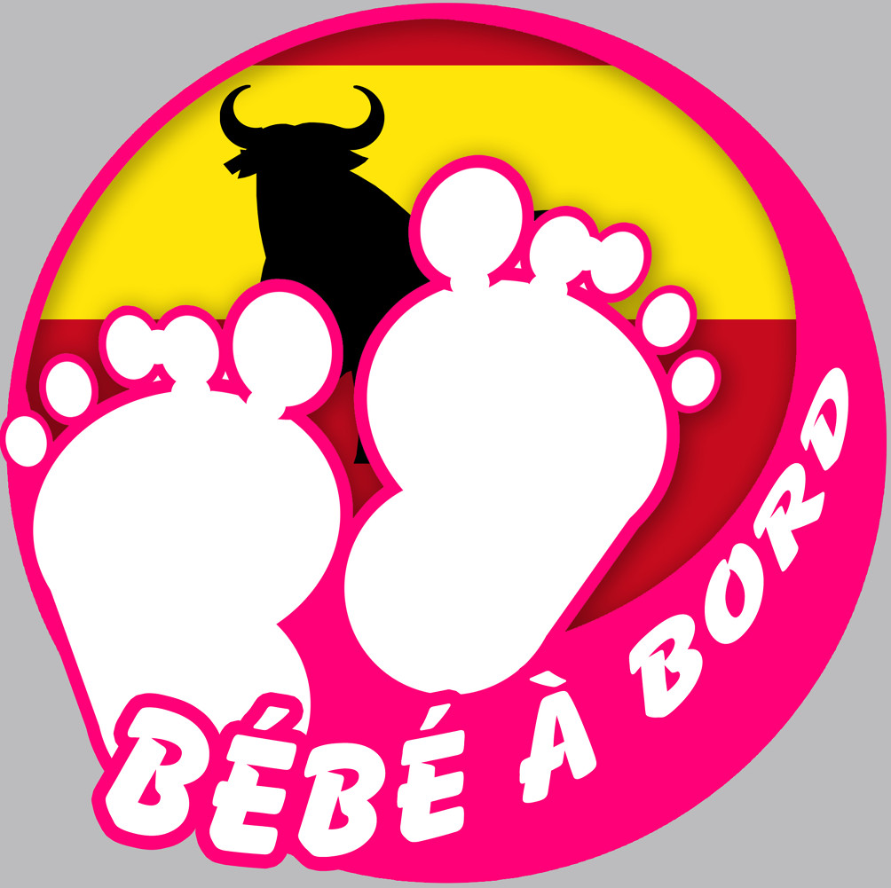 bébé à bord toro fille espagnol - 15cm - Sticker/autocollant