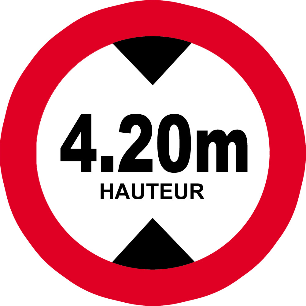 hauteur de passage maximum 4,20m - 20cm - Sticker/autocollant