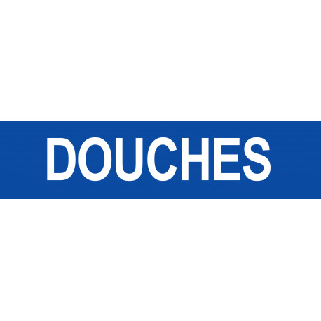 DOUCHES bleu - 29x7cm - Sticker/autocollant