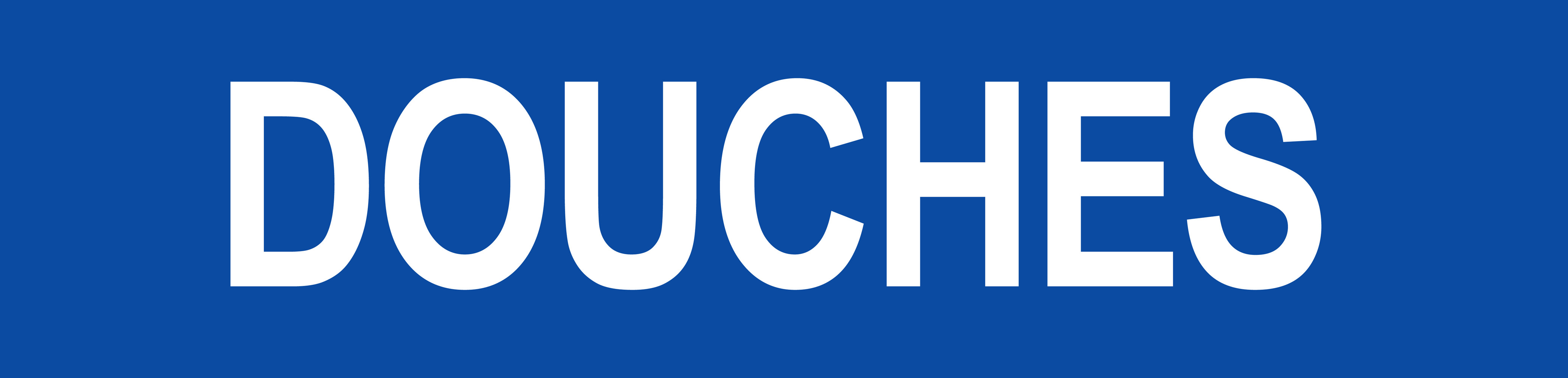 DOUCHES bleu - 15x3.5cm - Sticker/autocollant