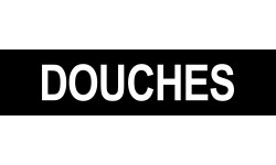 DOUCHES noir - 29x7cm - Sticker/autocollant