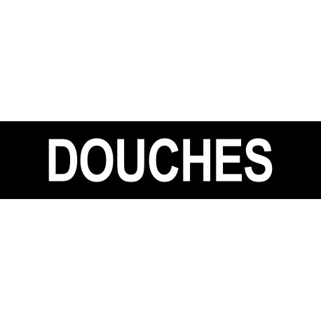 DOUCHES noir - 15x3.5cm - Sticker/autocollant