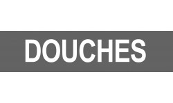 DOUCHES gris - 29x7cm - Sticker/autocollant