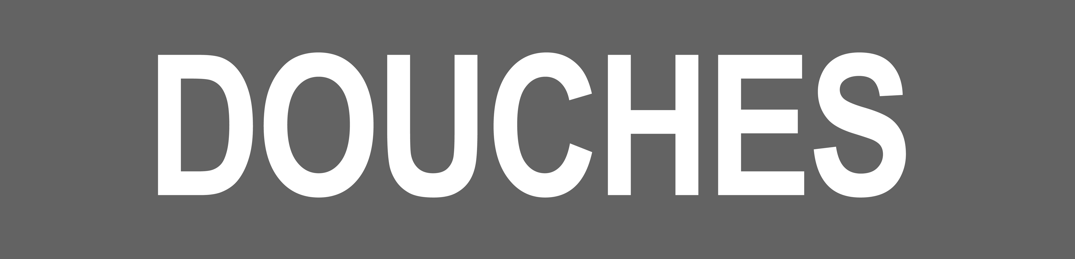 DOUCHES gris - 29x7cm - Sticker/autocollant