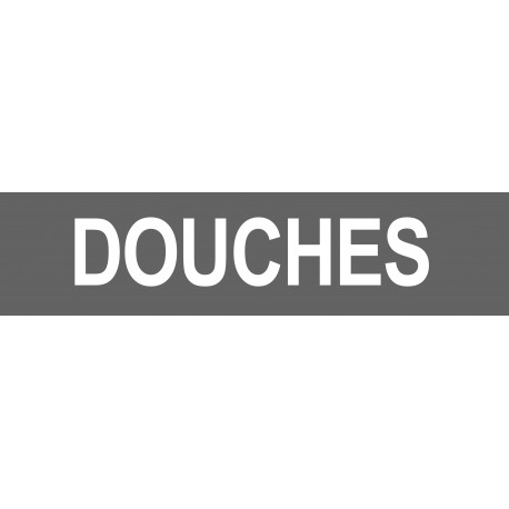 DOUCHES gris - 15x3.5cm - Sticker/autocollant