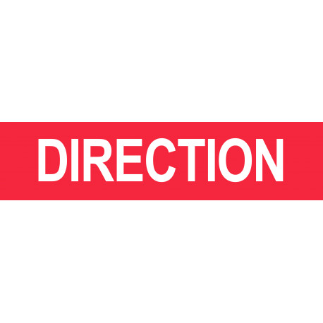 DIRECTION rouge - 29x7cm - Sticker/autocollant