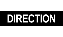 DIRECTION noir - 29x7cm - Sticker/autocollant