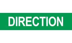 DIRECTION vert - 29x7cm - Sticker/autocollant