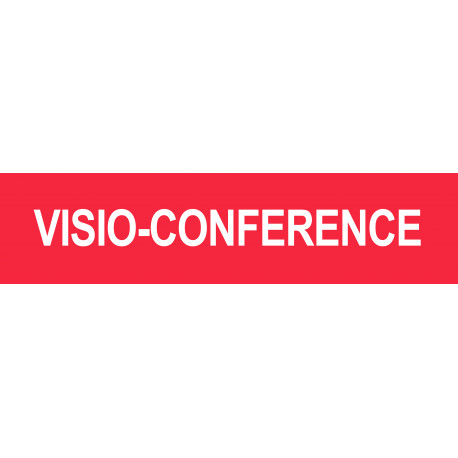 VISIO-CONFERENCE rouge - 29x7cm - Sticker/autocollant