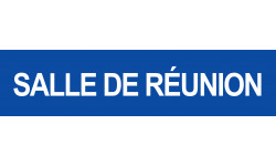 SALLE DE REUNION BLEU - 15x3.5cm - Sticker/autocollant