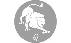 signe zodiaque lion rond - 5cm - Sticker/autocollant