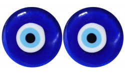 Oeil bleu Nazar boncuk - 2 stickers de 5cm - Sticker/autocollant