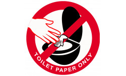 TOILET PAPER ONLY - 15cm - Sticker/autocollant