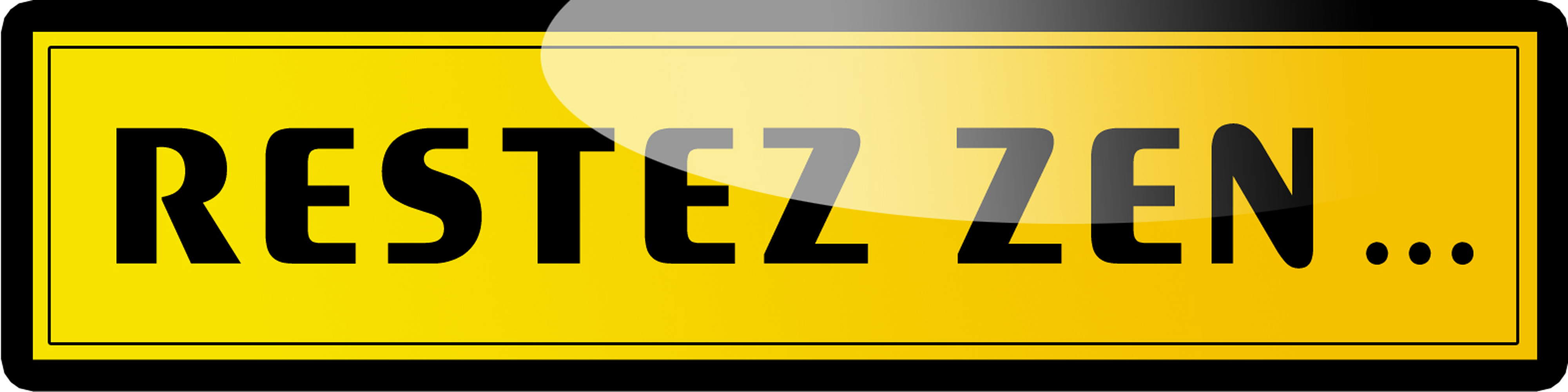 restez zen (20x5cm) - Sticker/autocollant