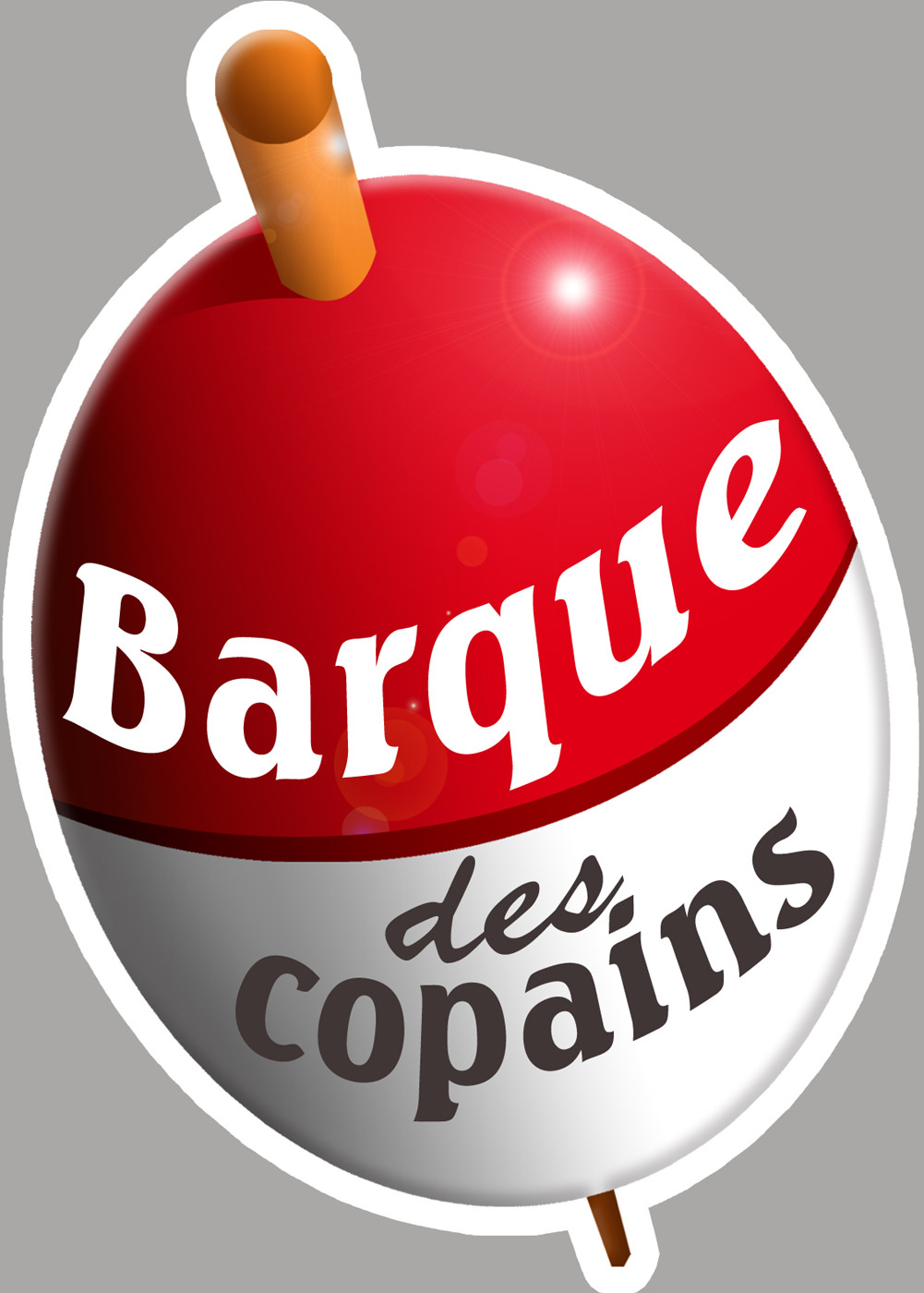 bouchon barque des copains - 15x10.7cm - Sticker/autocollant