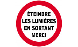 éteindre les lumières en sortant - 20cm - Sticker/autocollant