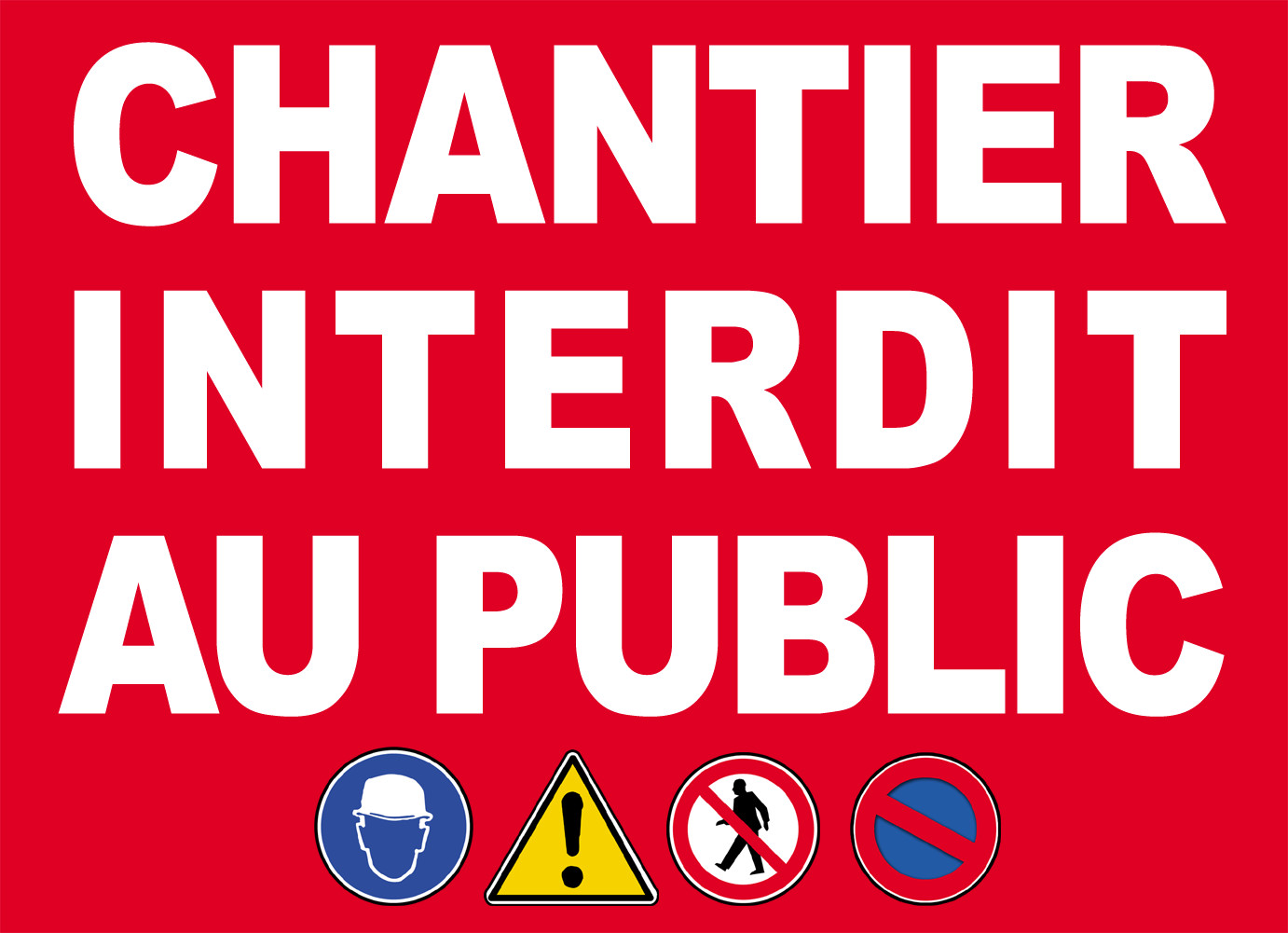 Chantier interdit au public - 29x21cm - Sticker/autocollant