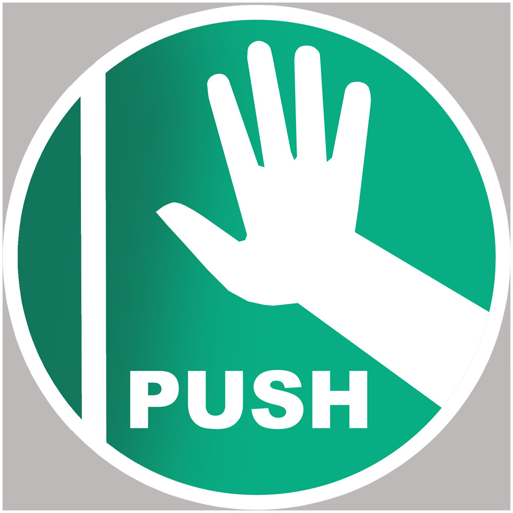 Push the door - 5cm - Sticker/autocollant