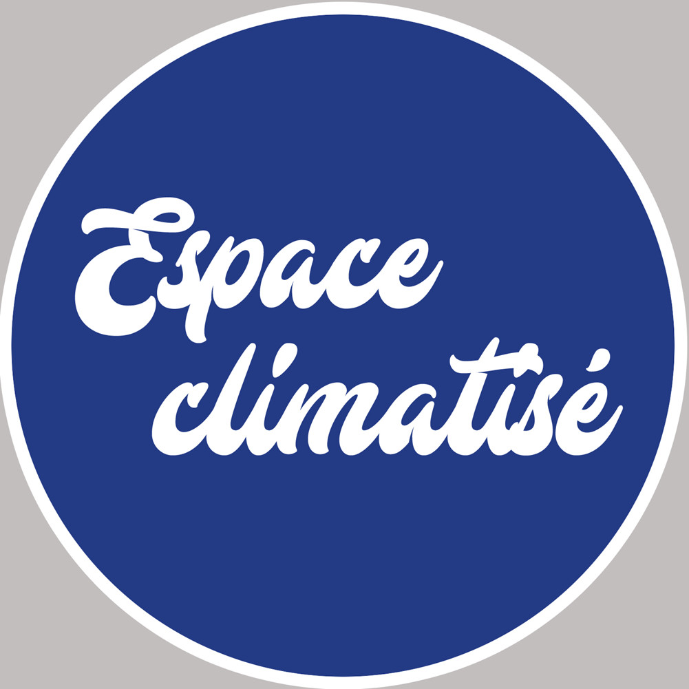 Espace climatisé rond - 5cm - Sticker/autocollant