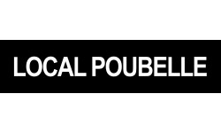 LOCAL POUBELLE NOIR - 29x7cm - Sticker/autocollant