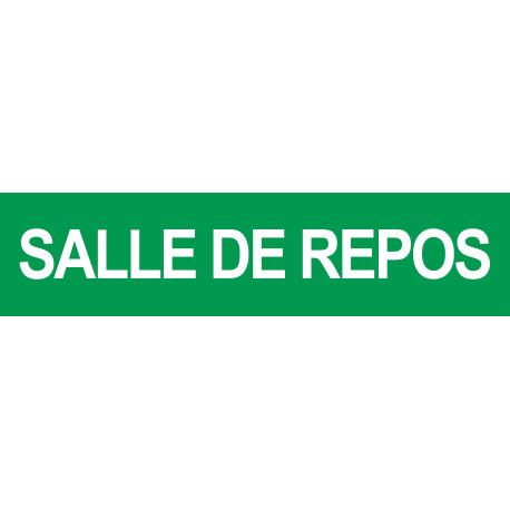 Salle de repos vert - 29x7cm - Sticker/autocollant