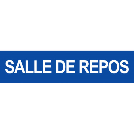 Salle de repos bleu - 15x3.5cm - Sticker/autocollant