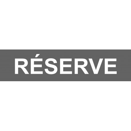 local réserve gris - 15x3.5cm - Sticker/autocollant