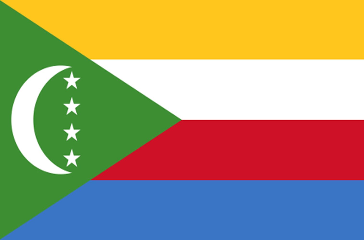 Drapeau Comores - 19.5 x 13 cm - Sticker/autocollant