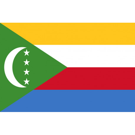 Drapeau Comores - 5x3.3cm - Sticker/autocollant