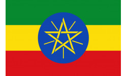 Drapeau Ethiopie - 19.5x13cm - Sticker/autocollant