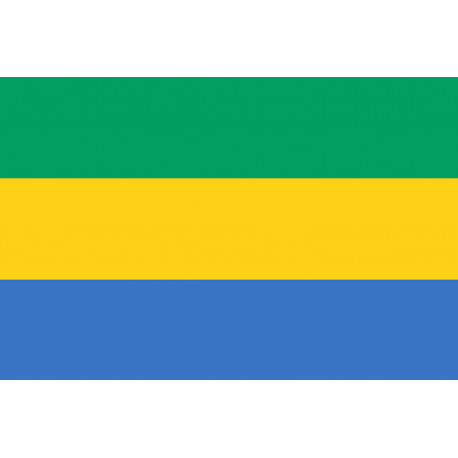 Drapeau Gabon - 19.5x6.3cm - Sticker/autocollant