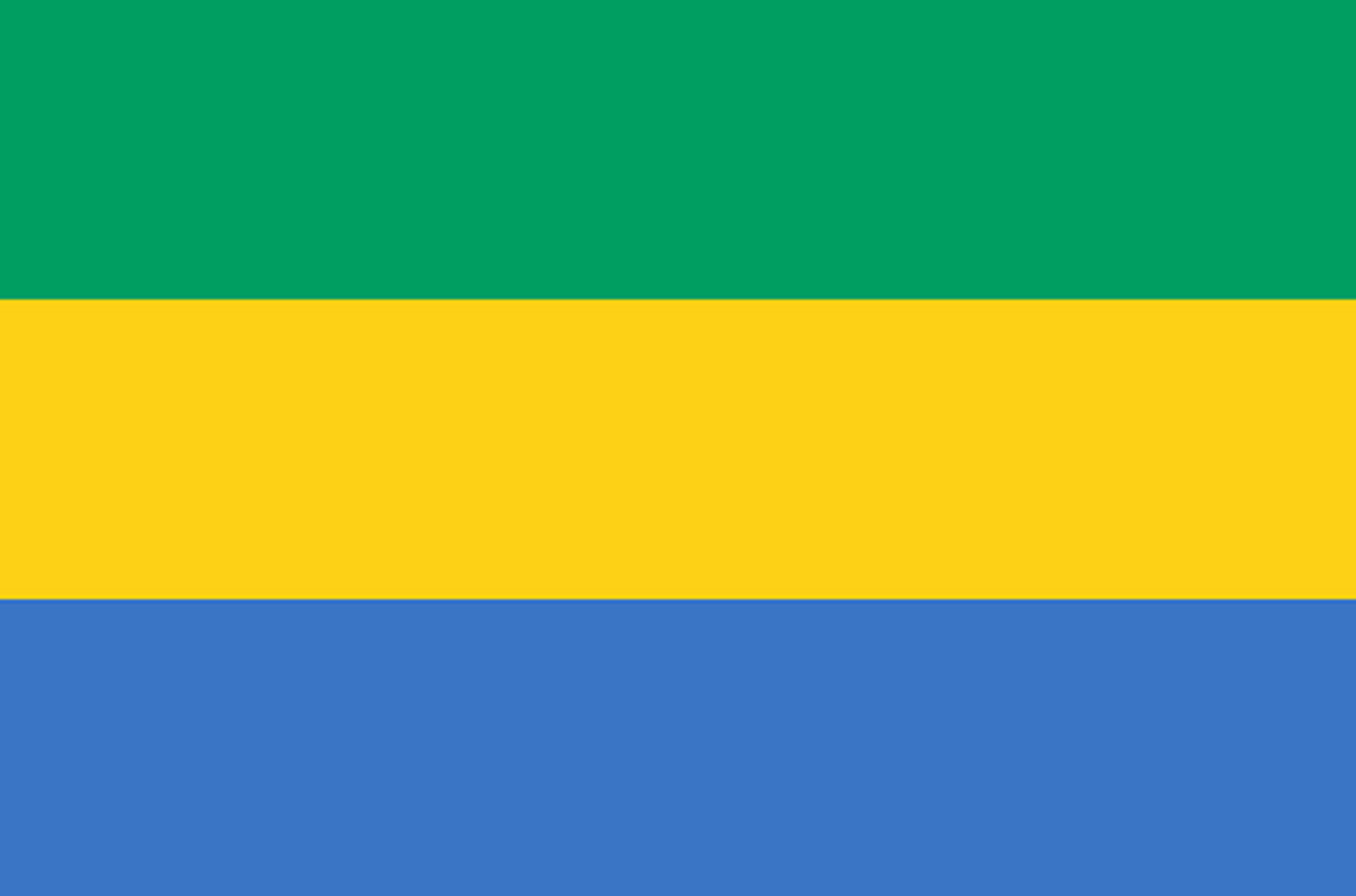 Drapeau Gabon - 19.5x6.3cm - Sticker/autocollant