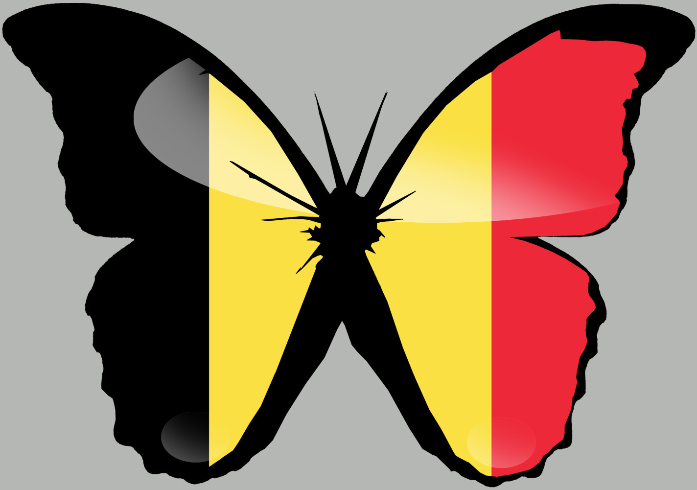 effet papillon Belge - 10x7cm - Sticker/autocollant