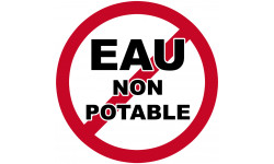 eau non potable - 15cm - Sticker/autocollant