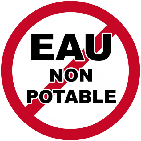 eau non potable - 5cm - Sticker/autocollant