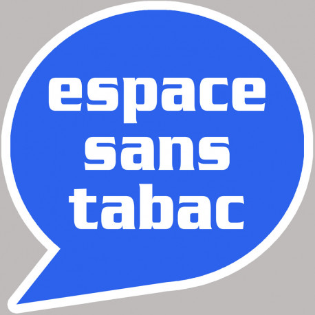 espace sans tabac - 20cm - Sticker/autocollant