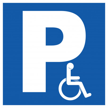 Parking handicap - 10cm - Sticker/autocollant