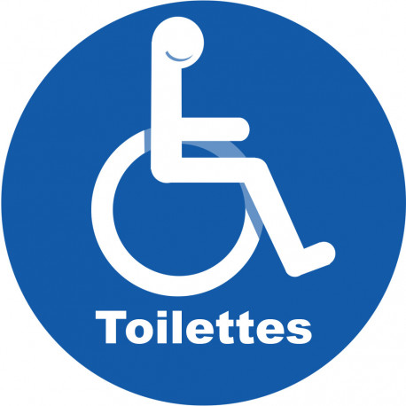 toilettes handicap - 20cm - Sticker/autocollant