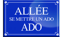 Allée se mettre un ado ado - 20x13,2cm - Sticker/autocollant