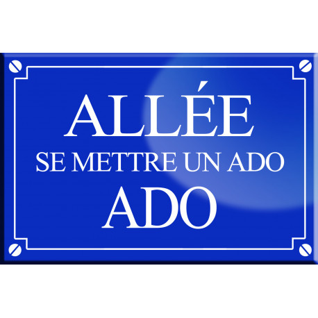 Allée se mettre un ado ado - 20x13,2cm - Sticker/autocollant